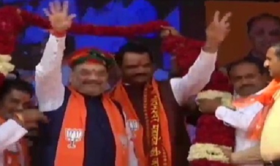 jitu vaghani and amit shah at filing nomination