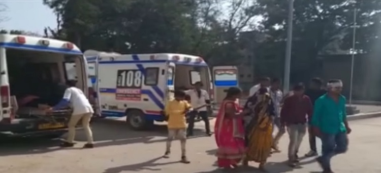patients of vadodara st bus accident