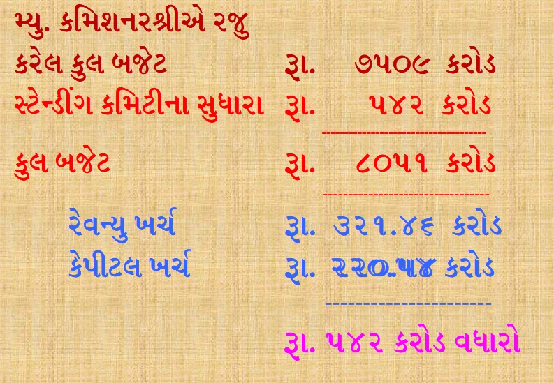 amc budget 8051cr