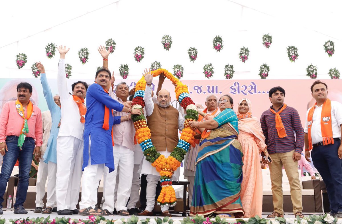 BJP president Amit Shah campaigns in Gujarat for Lok Sabha elections 20191200 x 785