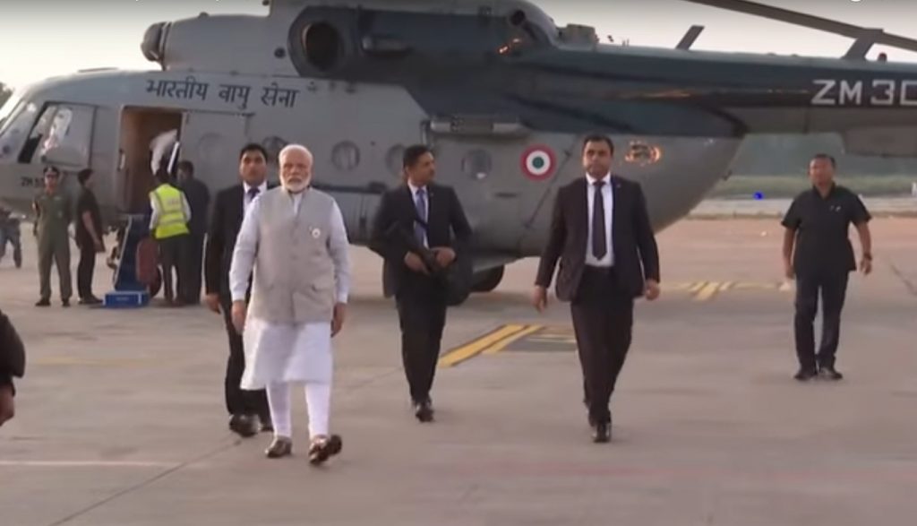 modi at ahmedabad airport