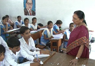 Gandhinagar school visit Anandiben Guj CM