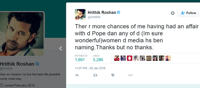 Hrithik Pope Comment