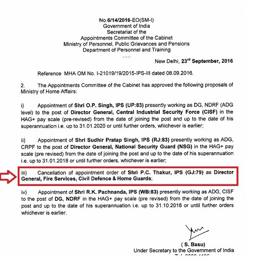 thakur promotion DIG