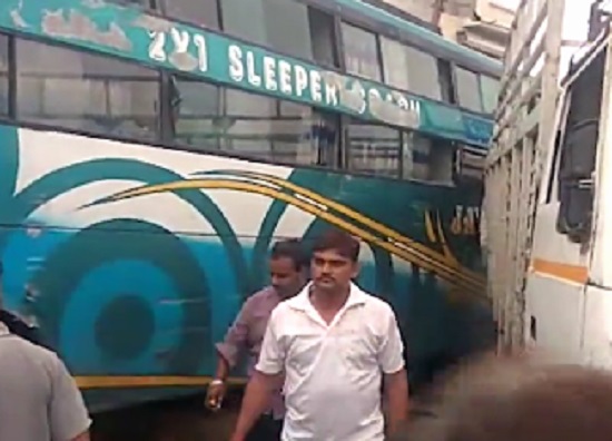 Ahmedabad luxury bus BRTS bus accident in Krishnanagar