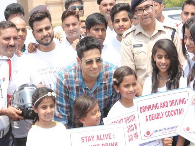 Sidharth Malhotra urges for road safety in Delhi