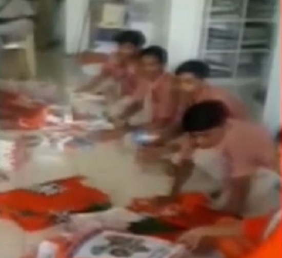 kids preparing BJP kits