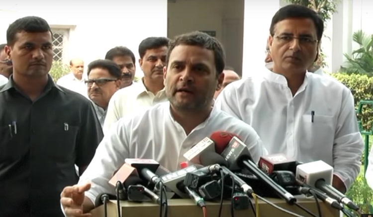 Rahul Gandhi hits out at PM Modi on GST and Demonetization
