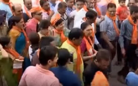 Anandiben Patel campaign in Ahmedabad