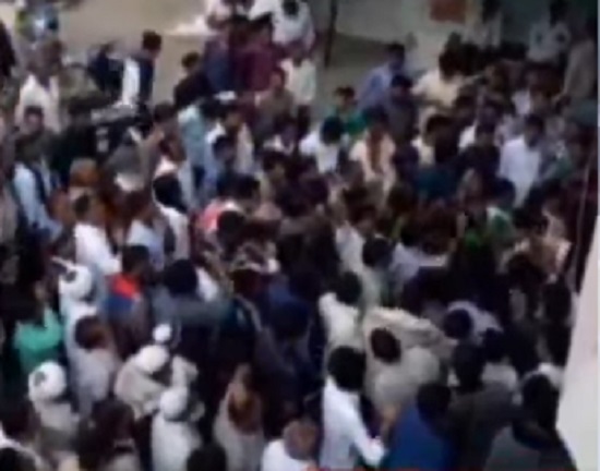 protest at gandhidham over no ticket to ramesh maheshwari