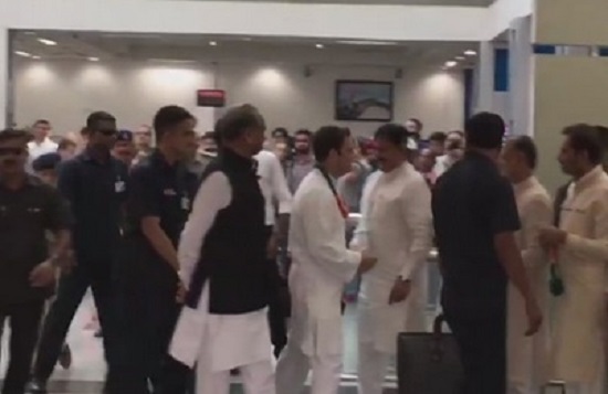 Rahul Gandhi arrives at Surat Airport
