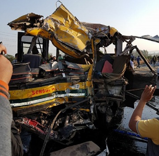 dps school bus accident indore 10 killed