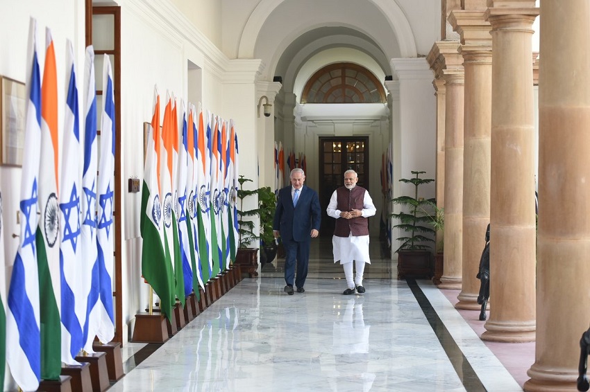 modi netanyahu in delhi