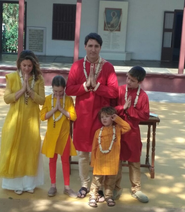 canada pm visit to sabarmati ashram