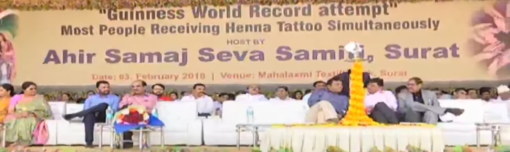 surat aahir seva samiti world record of henna