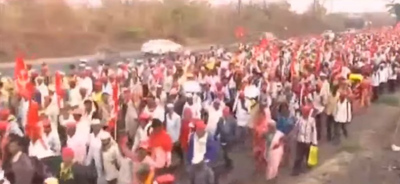 30000 farmers rally from nasik to mumbai