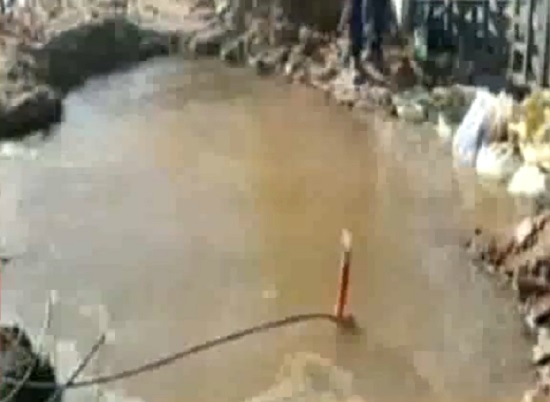 bhuj small ponds created to rupture in pipe line