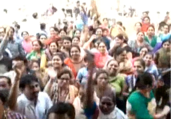 parents protest in ahmedabad