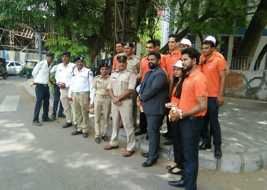 fresh refreshments to ahmedabad traffic police