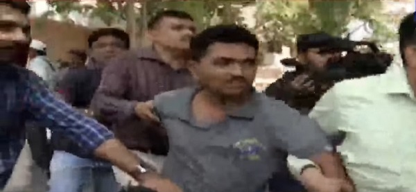lady's husband caught by police in rajkot