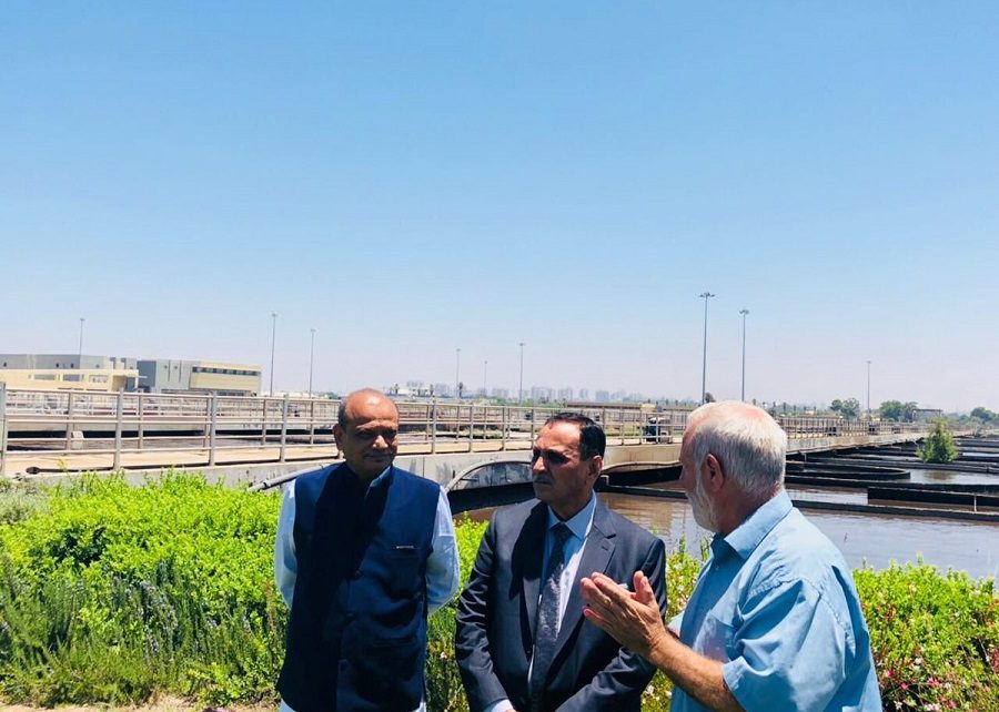 vijay rupani visit water treatment plant in israel