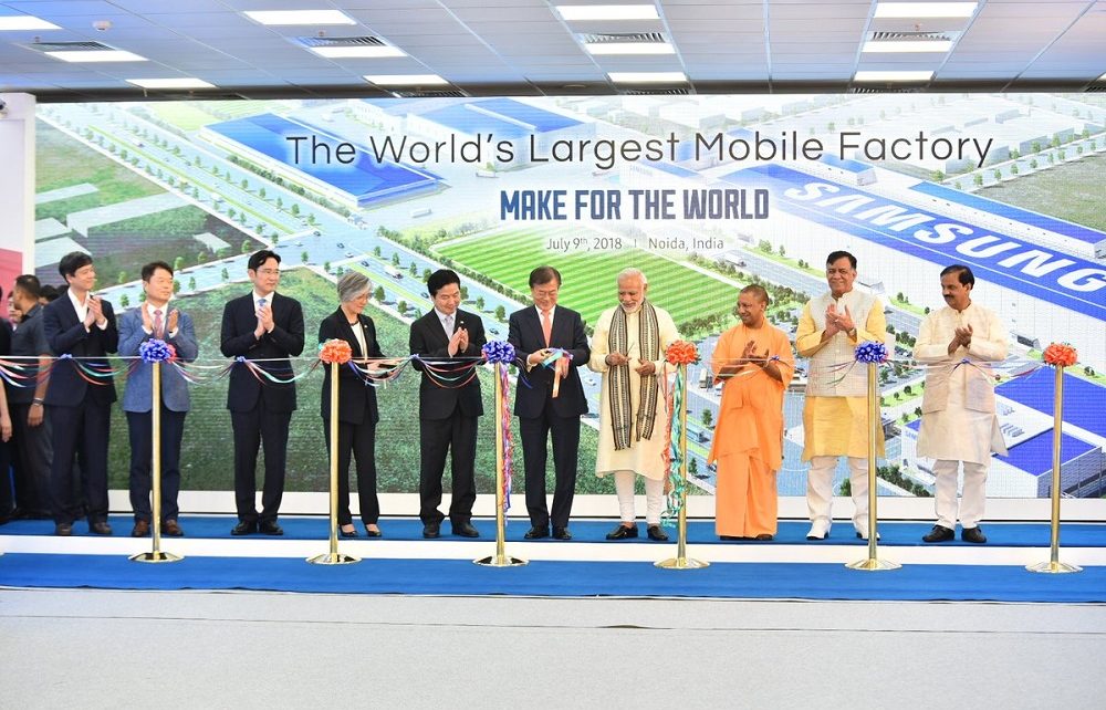 modi launch samsung india in noida