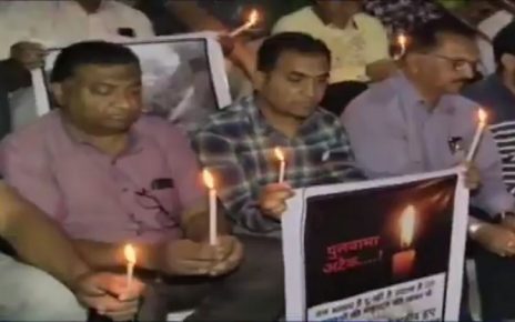 candle march protest in ahmedabad