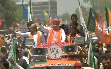 Amit Shah Road Show in Sanand