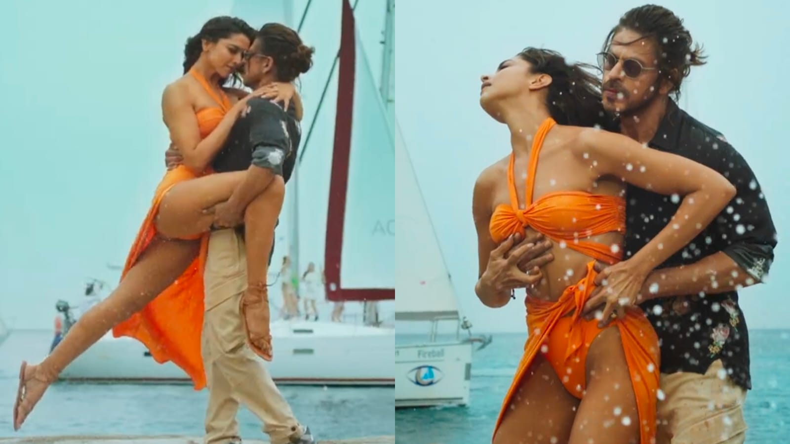 Sizzling hot chemistry of Deepika Padukone with SRK in Besharam Rang song -