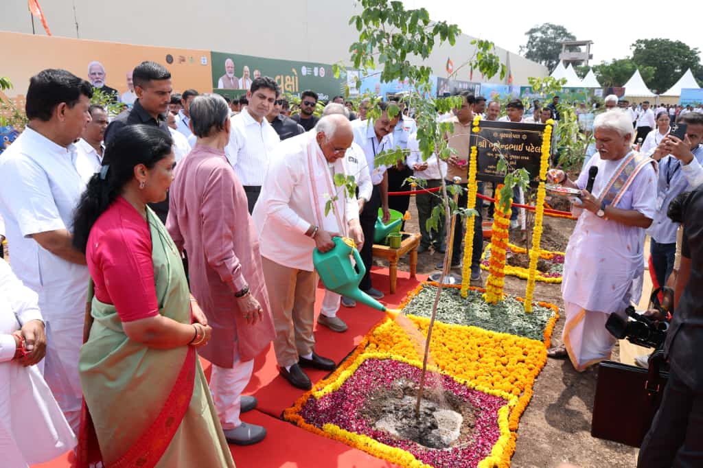 12820 Tulsi plants distributed by AMC on 75th Birthday of PM Narendra ...