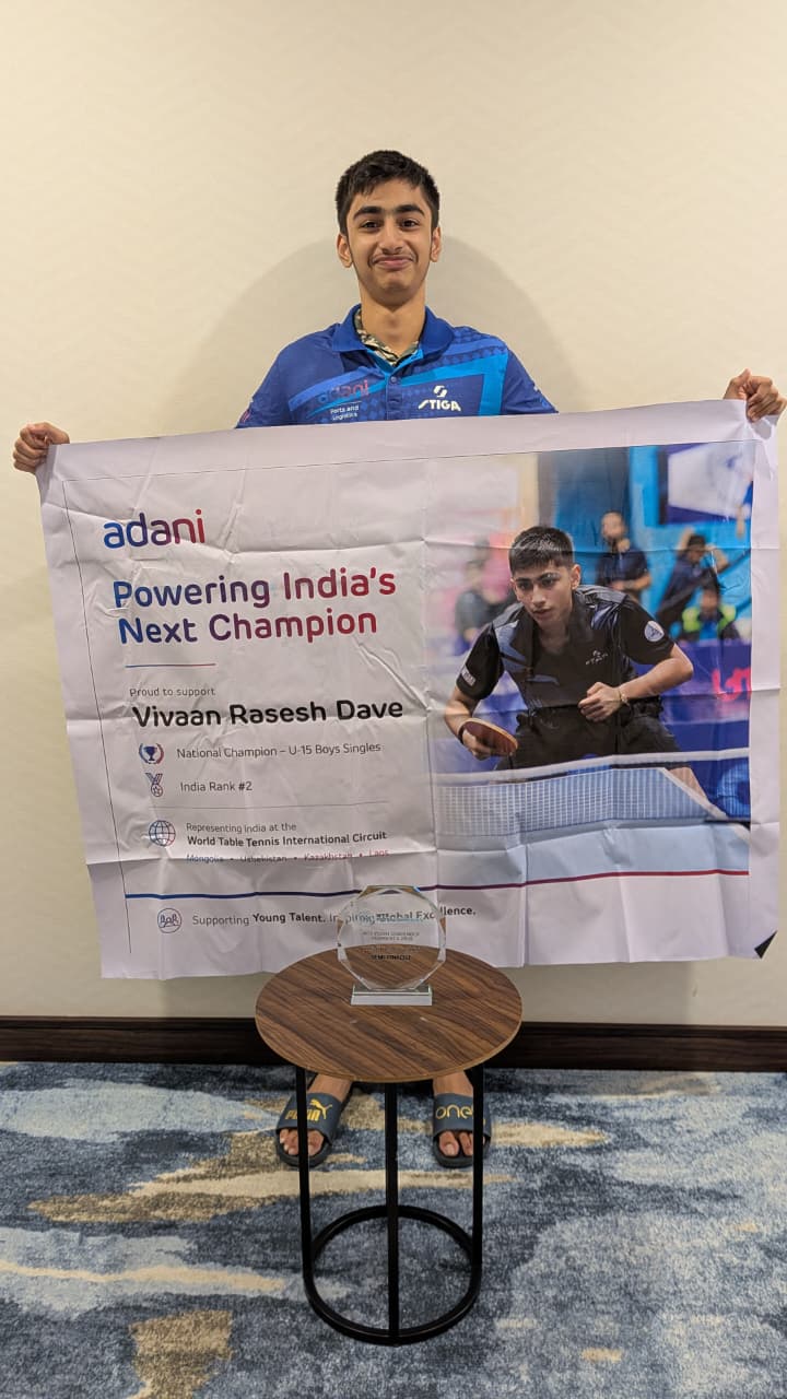 Adani Group’s Support Helps 14-Year-Old Surat Table Tennis Player Vivan ...